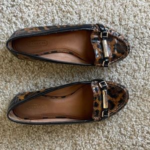 Coach leopard print loafers